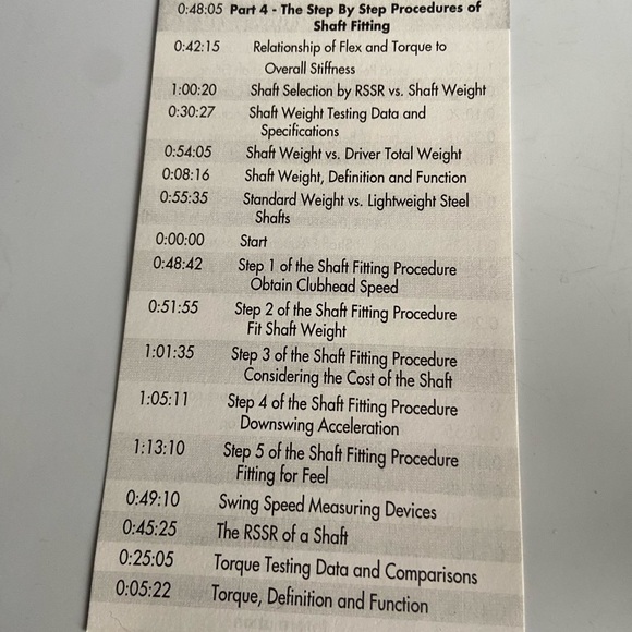 Golfsmith Golf Club Shaft Fitting VHS - Picture 6 of 12